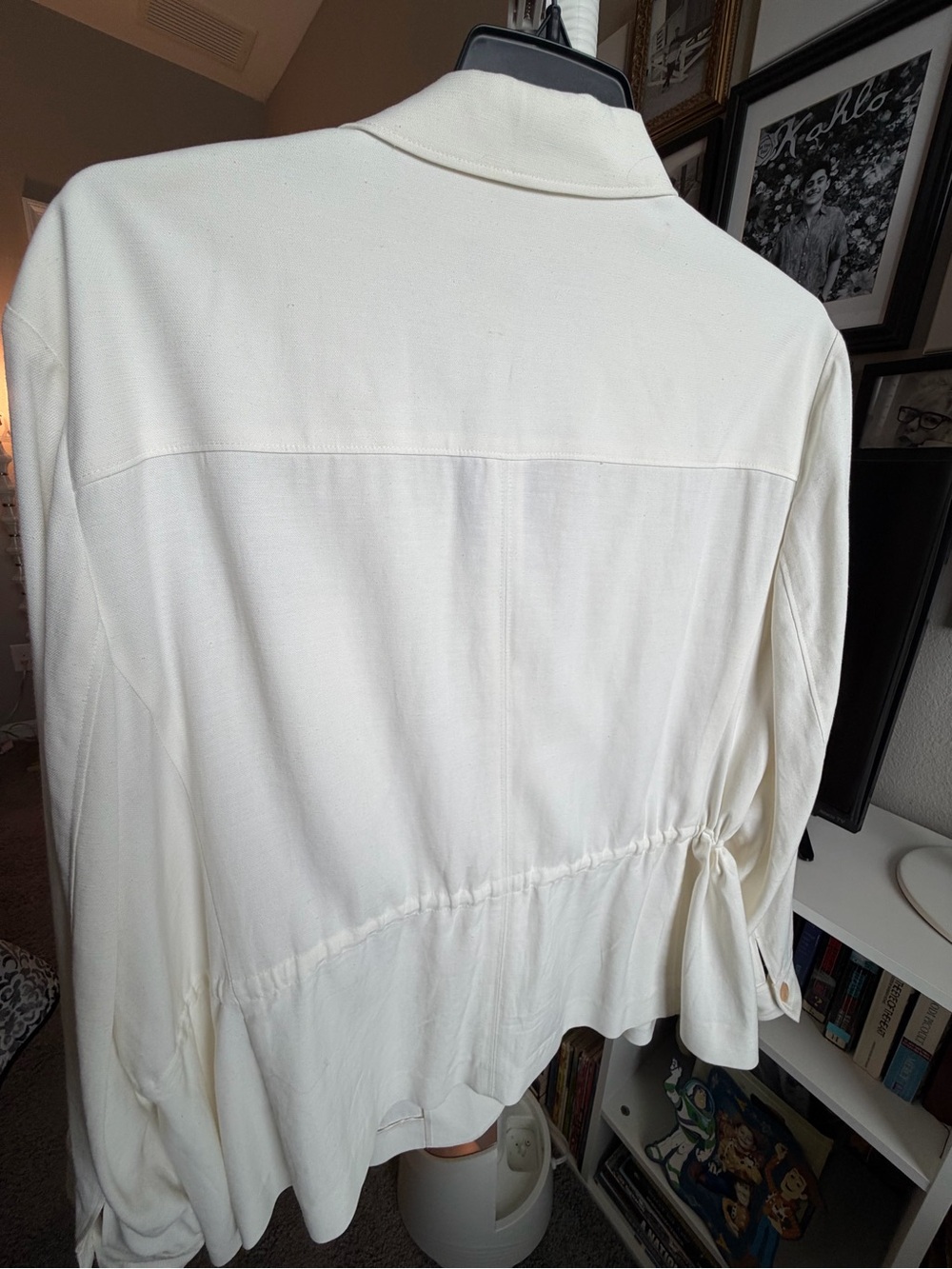 Talbots White Lightweight Drawstring Jacket - Picture 4 of 13